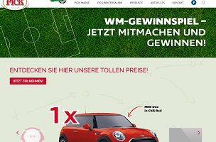 Pick WM-Gewinnspiel, Pick Gewinnspiel