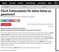 Felix Katzenfutter Gewinnspiel