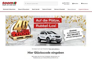 Toom.de/rubbeln,Toom Rubbellos Gewinnspiel, Toom Gewinnspiel