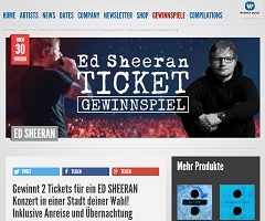 Ed Sheeran Reise Konzert Gewinnspiel