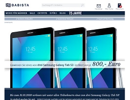 Samsung Galaxy Tab S3 Gewinnspiel, Babista Gewinnspiel