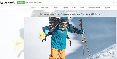 Pyua Freeride-Jacke Gewinnspiel