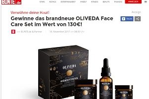 Oliveda Gesichtspflege-Set Gewinnspiel