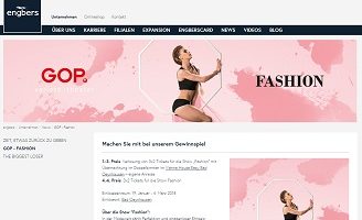 GOP Fashion Show Gewinnspiel, Engbers Gewinnspiel