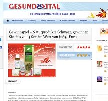 Naturprodukte Schwarz Gewinnspiel