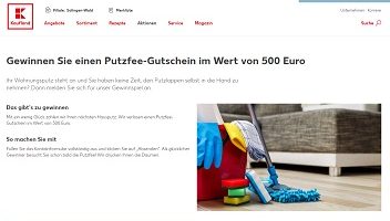 Putzfee Gutschein Gewinnspiel