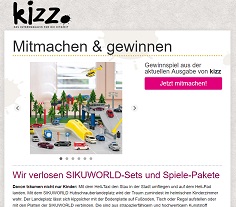 Sikuworld Gewinnspiel, Kizz Gewinnspiel