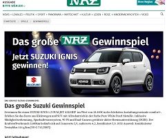 Suzuki Ignis Gewinnspiel, NRZ Gewinnspiel