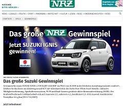Suzuki Ignis Gewinnspiel, NRZ Gewinnspiel