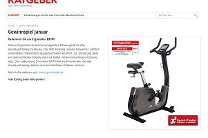 Cardiostrong Ergometer Gewinnspiel, RatgeberGesund Gewinnspiel