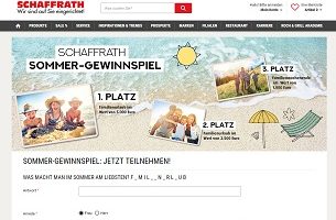 Schaffrath Sommer-Gewinnspiel, Schaffrath Gewinnspiel