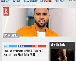 Jason Derulo Gewinnspiel, Warner Music Gewinnspiel
