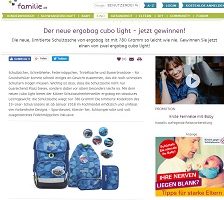 egobag Schultasche Gewinnspiel, familie.de Gewinnspiel