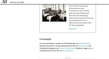 Schreibtisch Accessoires Gewinnspiel, AD Magazin Gewinnspiel