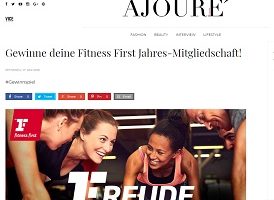Fitness First Jahre-Mitgliedschaft Gewinnspiel, Ajoure Germany Gewinnspiel