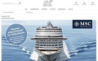 Alba Moda Gewinnspiel, Alba Moda Kreuzfahrt Gewinnspiel