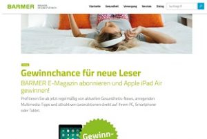 iPad Air 2 Gewinnspiel, Barmer GEK Gewinnspiel