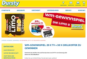 Samsung LED Fernseher Gewinnspiel, Dursty Gewinnspiel