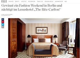 Ritz-Carlton Berlin Gewinnspiel, Elle Gewinnspiel