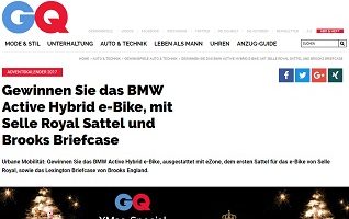 BMW E-Bike Gewinnspiel, GQ Gewinnspiel