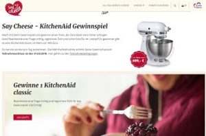 KitchenAid Gewinnspiel, Ich liebe Käse Gewinnspiel