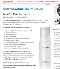 blue m Mundschaum Gewinnspiel, Paradisi Gewinnspiel