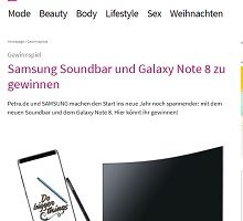 Samsung Galaxy Note 8 Gewinnspiel, Petra Gewinnspiel