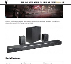 Samsung Soundbar Gewinnspiel, Playboy Gewinnspiel