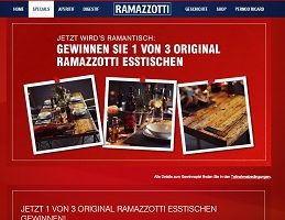 Ramazotti Esstisch Gewinnspiel