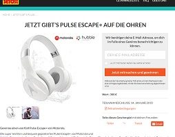 Motorola Kopfhörer Gewinnspiel, Selbst Gewinnspiel