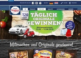 Wagner Kassenbon hochladen Gewinnspiel, Wagner Gewinnspiel