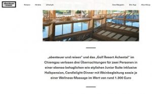 Golf Resort Achental Gewinnspiel
