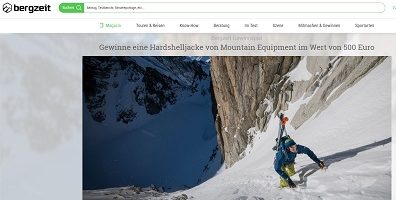 Mountain Equipment Hardshell-Jacke Gewinnspiel, bergzeit Gewinnspiel