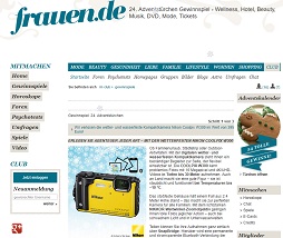 Nikon Coolpix Gewinnspiel, frauen.de Gewinnspiel