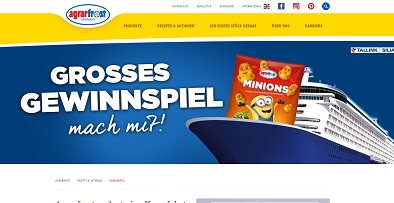 Ostsee Mini-Kreuzfahrt Gewinnspiel, Agrarfrost Gewinnspiel