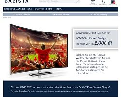LCD-Curved-TV Gewinnspiel, Babista Gewinnspiel