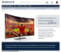 LCD-Curved-TV Gewinnspiel, Babista Gewinnspiel