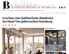 Hotel Vier Jahreszeiten Starnberg Gewinnspiel, Brigitte Gewinnspiel