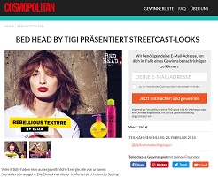 Bed Head Styling Set Gewinnspiel, Cosmopolitan Gewinnspiel