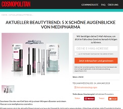 medipharma cosmetics Wimpern Booster Gewinnspiel, Cosmopolitan Gewinnspiel