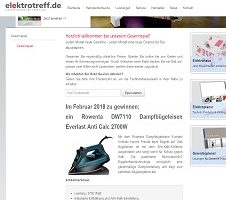 Rowenta Dampfbügeleisen Gewinnspiel, Elektrotreff Gewinnspiel