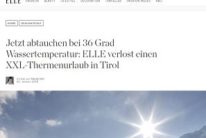 Hotel Aqua Dome Gewinnspiel, Elle Gewinnspiel