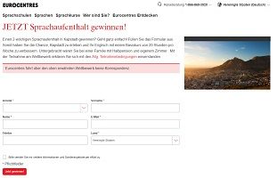 Südafrika Sprachurlaub Gewinnspiel, Eurocentres Gewinnspiel