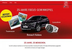 25 Jahre Focus Gewinnspiel, Focus Gewinnspiel