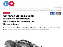 Husqvarna Mähroboter Gewinnspiel, GQ Gewinnspiel