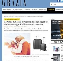 Samsonite Kofferset Gewinnspiel, Grazia Gewinnspiel