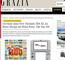 New Nintendo 3DS XL Gewinnspiel, Grazia Gewinnspiel