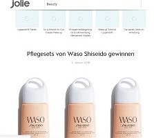 Waso Shiseido Pflegeset Gewinnspiel, Jolie Gewinnspiel