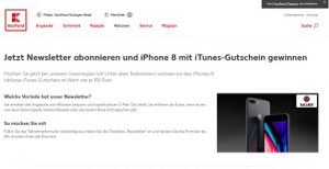 Apple iPhone 8 Gewinnspiel, Kaufland Gewinnspiel
