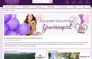 Lascana Geburtstags-Gewinnspiel, Lascana Gewinnspiel